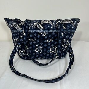 Vera Bradley Tote “Blue Coin” Vintage 90s satchel shoulder bag
